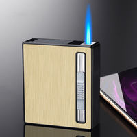 Accessoires pour fumer briquet Usb Rechargeable 20 pièces étui à cigarettes avec briquet électronique
