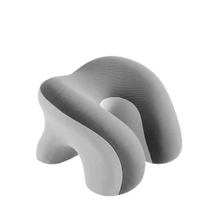 Memory Foam U Shape Neck Pillow For Sleeping Support Comfortable Afternoon Nap Hugging Style Dual Gray Spandex Material - Product Image 1