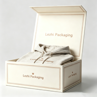 Boîte cadeau magnétique de luxe personnalisée pour vêtements, emballage haut de gamme en carton rigide pour vêtements, lingerie, boîte d'expédition pour vêtements, sweat-shirt