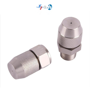 1/4인치 황동 니켈 도금 조절식 포그 캐논 머신 워터 미스트 스프레이 노즐 분진 억제 소독 공기 분무 시스템 - Product Image 1