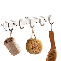 Lot de 6 crochets de suspension en acier inoxydable, sans perçage, écologiques, multifonctionnels, modernes, pour salle de bain, cuisine, organisateur de porte en métal