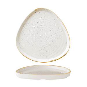 Plato de Cena Churchill Stonecast con Diseño Moteado, Triangular, Apilable, Blanco, 20 cm, para Restaurantes, Hoteles, Vajilla al por Mayor - Product Image 1