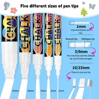 Marqueur à craie liquide blanche effaçable sans poussière, stylo de marquage pour tableau blanc soluble dans l'eau, fournitures scolaires et de bureau