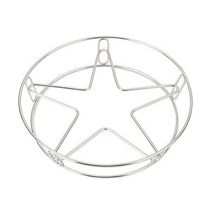 Rejilla para vapor de acero inoxidable con forma de estrella de cinco puntas, soporte redondo para vaporera, soporte de aislamiento térmico para cocina, ecológico, tamaño universal - Product Image 1