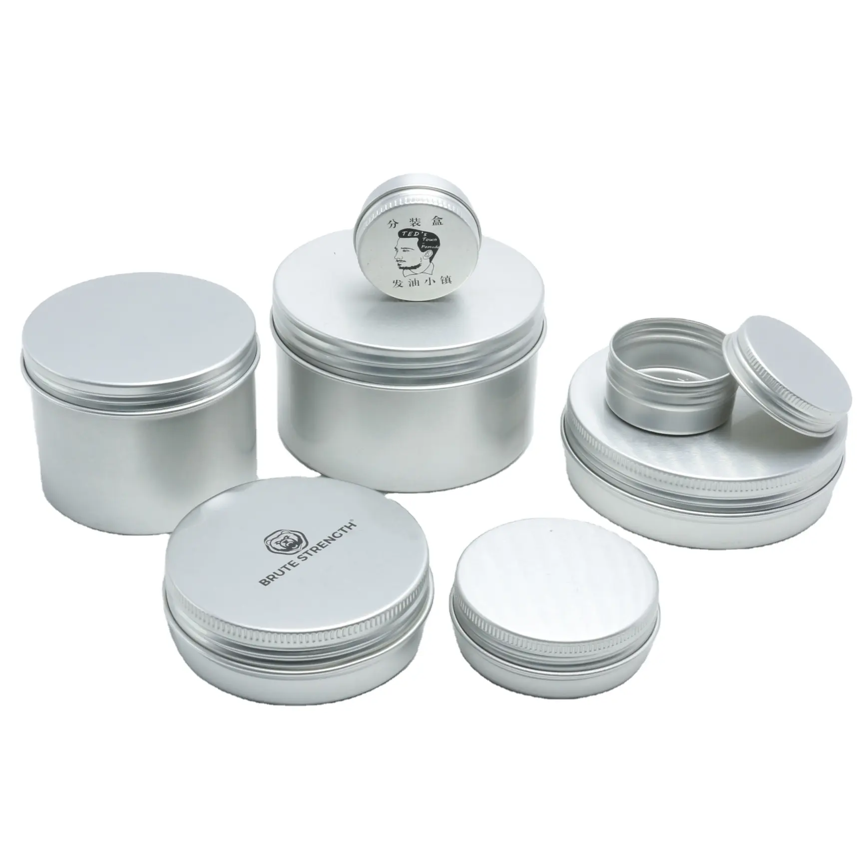 5G 10G 15G 25G 30G 50G 80G 100G 120G 150G 200G 250G 300G 500G Schroef Top Metalen Kan Containers Lege Aluminium Jar Tin Met Deksels Al