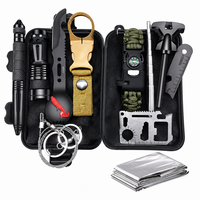 Kit de survie en milieu sauvage personnalisé avec logo OEM, 13 en 1, ensemble d'outils multifonctionnels, trousse de premiers soins, équipement de camping pour l'autodéfense