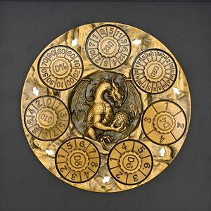 Caja de dados RPG 7 en 1 con gradiente, novedoso juego de dados metálicos giratorios de <span class=keywords><strong>Ruleta</strong></span> de Dragón para Dragones y Masmorras - Product Image 3