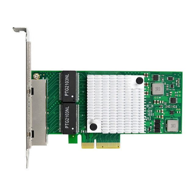 ST7420 PCIe X4 I350-T4 Quad Port/RJ45 Copper Cable Gigabit Server Network Card