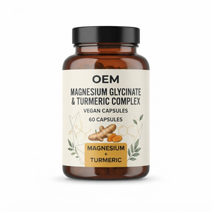 Cápsulas de Complejo de Cúrcuma y Glicinato de Magnesio OEM ODM, 60 Unidades, Proveedor de Marca Privada al por Mayor - Product Image 1