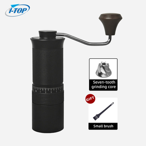 Molinillo de Café Manual de Acero Inoxidable Portátil Antideslizante de Color Negro Ecológico Moderno de Alta Calidad con Perilla de Madera y Muelas de 5/6/7 Estrellas - Product Image 2