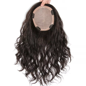 Volumateur Cheveux 100% Naturels Prêt à l'Expédition 16 Pouces 18 Pouces Base en Soie Bouclée - Product Image 2