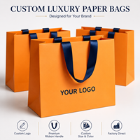 Sac en papier pliable avec poignée, impression de logo personnalisée, sac d'emballage, sacs de transport portables pour les salons professionnels et les expositions
