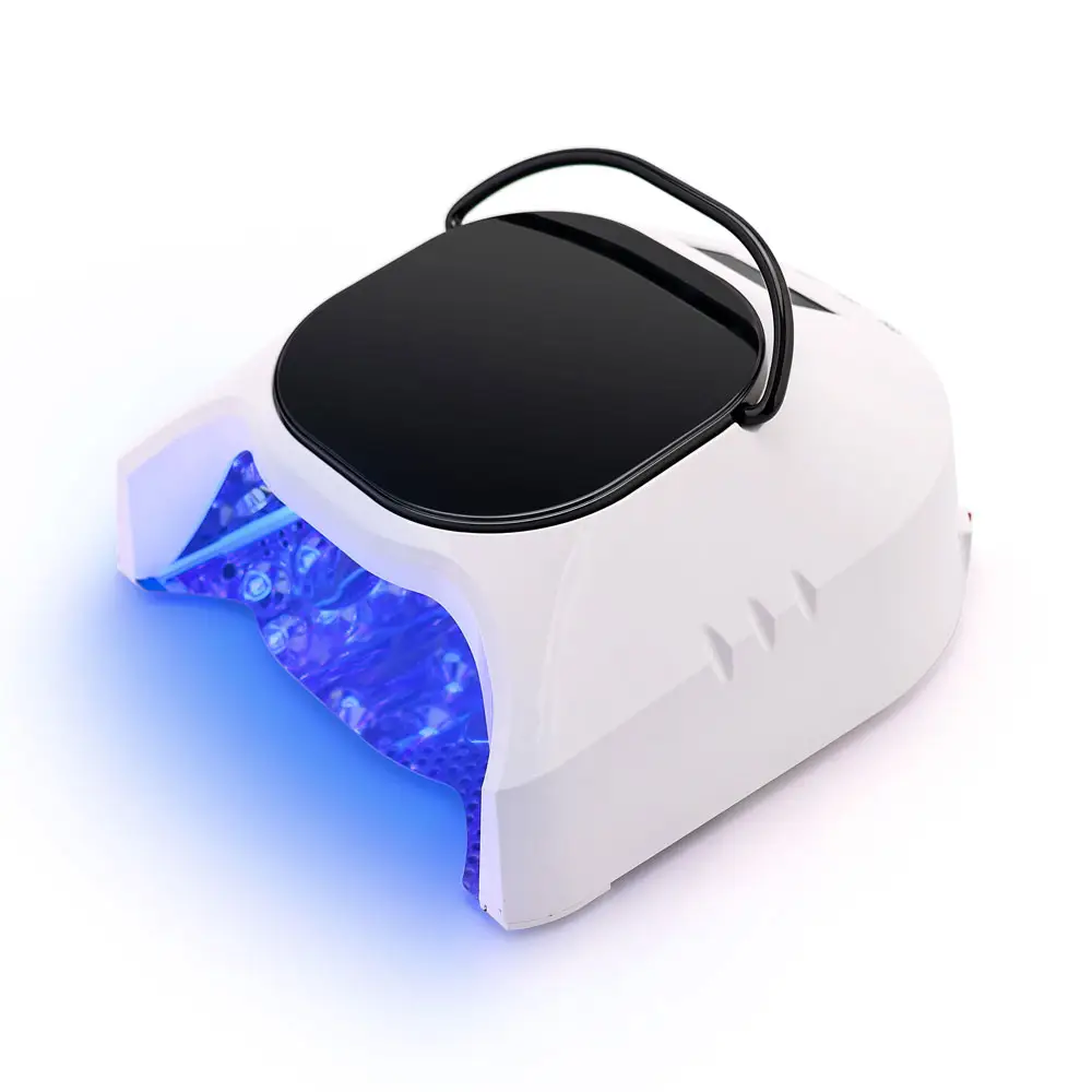 Yeni ürün 96W akülü şarj edilebilir UV LED tırnak lambası profesyonel jel UV LED tırnak lambası kolu ile