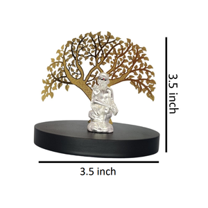 Statue de Lord Ganesh Idol, arbre artisanal en acier inoxydable de couleur dorée, de petite taille, pour mariage à domicile, temple de Diwali - Product Image 2