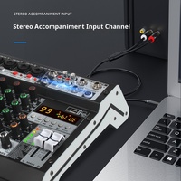 Console de mixage audio BHA M4X 4 canaux avec 99 effets DSP, interface USB, pour DJ, diffusion en direct, performance en soirée, nouvelle arrivée