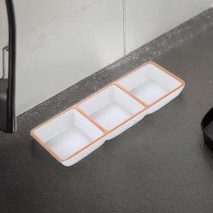 Mejor vendedor plato <span class=keywords><strong>de</strong></span> salsa <span class=keywords><strong>de</strong></span> soja rectangular <span class=keywords><strong>de</strong></span> 3 compartimentos para sushi - Product Image 2