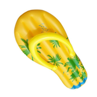 Matelas flottant en PVC personnalisé pour piscine, sûr et confortable, en forme de tongs, pour le divertissement aquatique