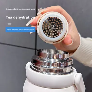 Offre Spéciale – Gourde Isotherme Cylindrique Haut de Gamme en Acier Inoxydable 304, Isolation Thermique 12-24H, Anti-Fuite, pour Café - Product Image 4