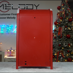 Figurine de Noël avec boîte aux lettres <span class=keywords><strong>du</strong></span> Père Noël LED avec fonction neige et rotation Musique un jouet festif pour la saison des fêtes - Product Image 5