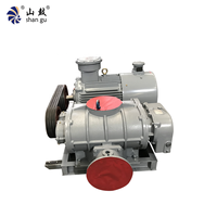 Blower Industri Tiga Lobus Tekanan Tinggi Bermotor Listrik AC Besi Cor 220V 50Hz OEM Dapat Disesuaikan