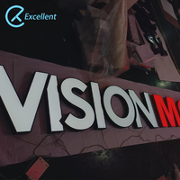 Boutique Affichage Led Acrylique Panneau Led 3d Led Personnalisé Extérieur Publicité D'affaires Lumière Led Canal Lettre Panneau