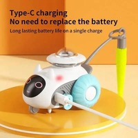 Jouet télécommandé pour chat, voiture électrique interactive avec LED, jouet automatique rechargeable pour chaton, jouet d'exercice mobile pour animaux de compagnie d'intérieur, pour chien