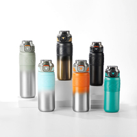 2025 TKK, Nouvelle Marque, Gobelet de Voyage Isotherme en Acier Inoxydable Doré de 500 ml avec Paille, Maintien Chaud/Froid 12-24h, Conception Légère