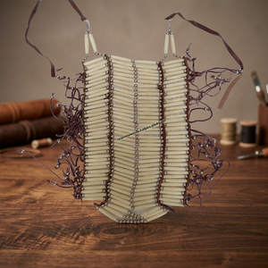 Vajilla de Metal con Cuentas de Hueso Pulido, Estilo Tradicional Moderno, con Diseño Único de Inspiración Tribal, Hecha a Mano para Mujeres al Mejor Precio - Product Image 2
