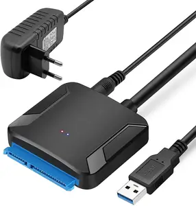 מקצועי SATA ל-usb 3.0 כבל מתאם 2.5 / 3.5 אינץ SSD כונן קשיח מחבר כבל