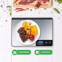 Venta al por mayor de alta precisión de acero inoxidable Digital alimentos peso cocina báscula con pantalla Lcd
