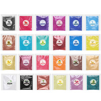 Poudre nacrée en sachet de 5g24 couleurs, fabriquée en Guangdong, pour résine DIY, colle UV, résine époxy, colle AB, pigment de remplissage