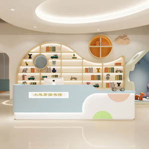 Mostrador de Recepción para Tienda de Ropa <span class=keywords><strong>Infantil</strong></span> de Dibujos Animados, Mostrador de Bar para Tienda de Maternidad y Bebés, Caja Registradora - Product Image 4