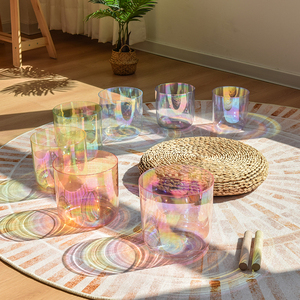 Ensemble de bols chantants en cristal pour la méditation des chakras, la guérison sonore, la klangtherapie, la klangmassage et la purification - Vente en gros usine - Product Image 3