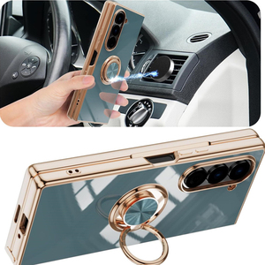 Étui de téléphone antichoc électrolytique de luxe 360 pour <span class=keywords><strong>Samsung</strong></span> <span class=keywords><strong>Z</strong></span> <span class=keywords><strong>Fold</strong></span> 7 6 5 4 <span class=keywords><strong>support</strong></span> de <span class=keywords><strong>voiture</strong></span> couverture de charge magnétique sans fil - Product Image 3