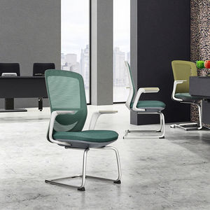 Chaise de bureau de réunion économique pour visiteurs, salle d'attente, réception, formation, personnel, avec dossier en maille, <span class=keywords><strong>sans</strong></span> roulettes - Product Image 6