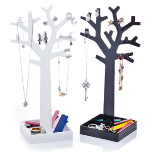 Árbol <span class=keywords><strong>de</strong></span> moda, anillo acrílico negro y blanco para pendientes, soporte <span class=keywords><strong>de</strong></span> joyería, <span class=keywords><strong>organizador</strong></span> <span class=keywords><strong>de</strong></span> joyería, venta al por mayor - Product Image 1