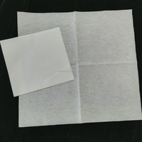 Lot de 50 serviettes jetables en lin blanc 1/4 plis pour desserts et boissons pour la fête de mariage