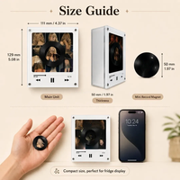 Aimant de réfrigérateur personnalisé NFC à faible MOQ avec lecteur CD intégré, 9 chansons, veilleuse décorative avec fonction rotative