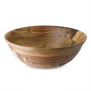 Axiom Home Accents, corbeille à fruits ovale en bois, sculptures complexes, design classique pour la cuisine, artisanat durable - Product Image 1