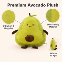 Groothandel Op Maat Gemaakt Ultra Zacht Avocado Pluche Speelgoed Schattig Gevuld Fruit Dierenkussen voor Kindercadeau