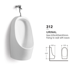 Yeni ürün duvar asılı porselen tuvalet üst Spud seramik Wc erkek pisuar beyaz WC işemek için seramik küçük pisuar erkekler - Product Image 5