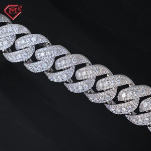 <span class=keywords><strong>Catena</strong></span> Cubana di Lusso in Moissanite di Grandi Dimensioni, Gioielli Hip Hop da <span class=keywords><strong>Uomo</strong></span>, <span class=keywords><strong>Catena</strong></span> Miami Cubana in <span class=keywords><strong>Argento</strong></span> <span class=keywords><strong>925</strong></span> con Effetto Ghiaccio - Product Image 2