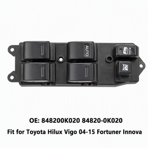 848200K020 84820-0K020 Interrupteur principal <span class=keywords><strong>de</strong></span> lève-vitre électrique côté conducteur 14 broches compatible avec Toyota Hilux Vigo 04-15 Fortuner Innova LHD - Product Image 1