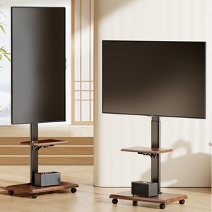 Nhà văn phòng sử dụng heavy duty có thể điều chỉnh chiều cao TV giỏ hàng xoay TV đứng trên bánh xe với có thể gập lại khay - Product Image 3