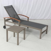 Chaise longue moderne en aluminium de qualité supérieure, résistante, de qualité hôtelière, pour usage extérieur, plage, terrasse, villa de luxe, spa