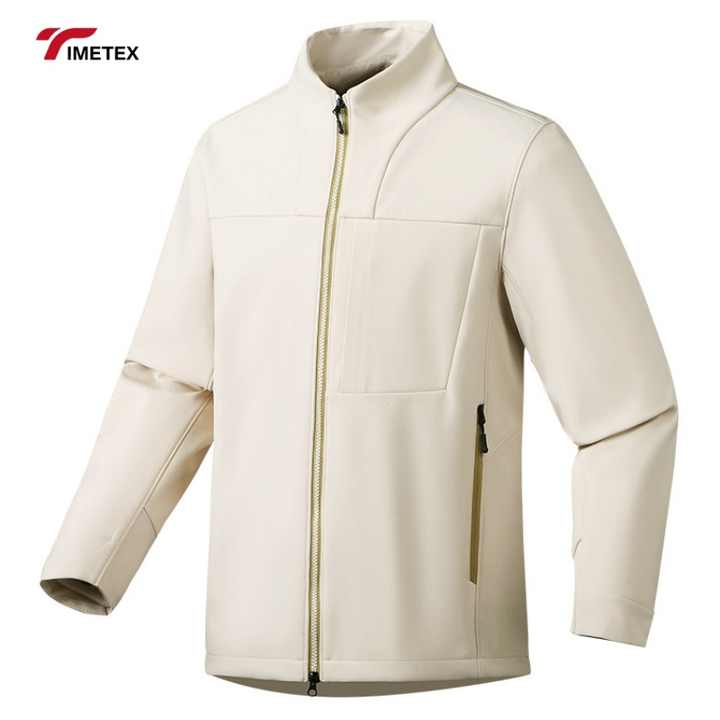 TIMETEX OEM Soft Shell Fleece Windbreaker High Quality Canvas Thin Stand Plain Dyed Logo for Camping Outdoor Use Warm Logo