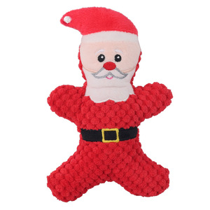 Jouet à mâcher couineur pour chien, écologique, pour les fêtes de Noël, en peluche douce, motifs Arbre de Noël et Père Noël, 43 styles, pour usage intérieur - Product Image 1