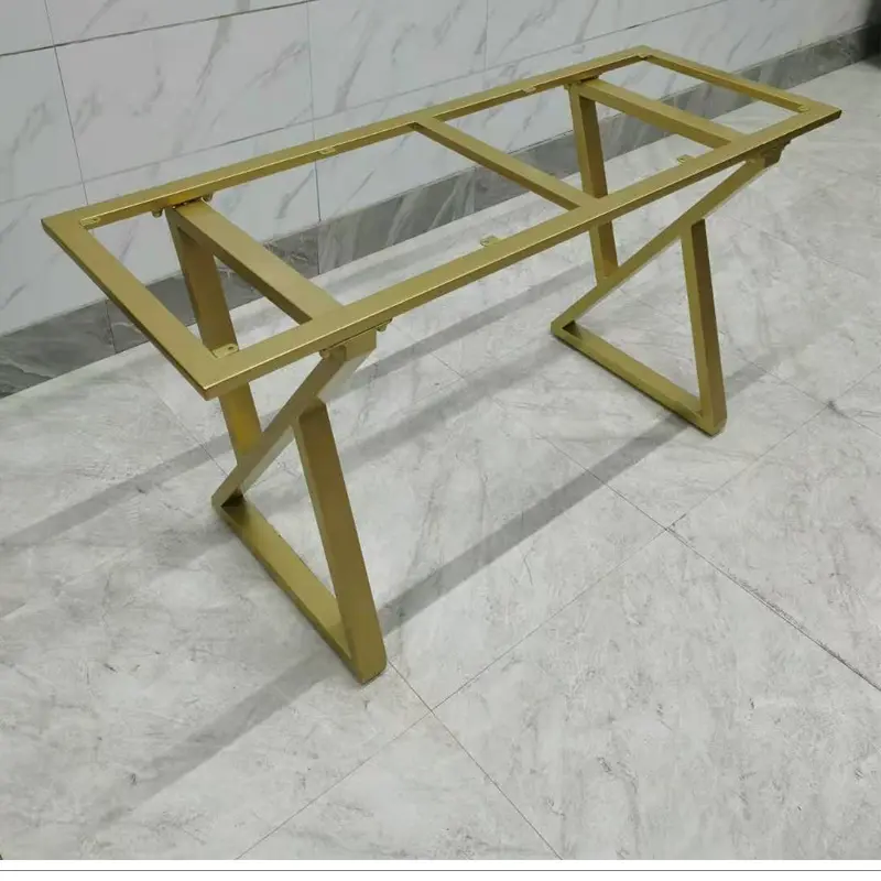 Base di supporto decorativa unica per gambe di base da tavolo grandi con piedini in metallo da tavolo