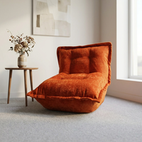 Canapé de sol ergonomique douillet et moelleux en tissu pour salon et chambre à coucher, idéal pour la détente