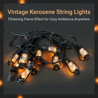 Lampes solaires électriques à filament Edison connectables IP65 pour jardin, festivals du Moyen-Orient, camping en plein air, éclairage ambiant nocturne